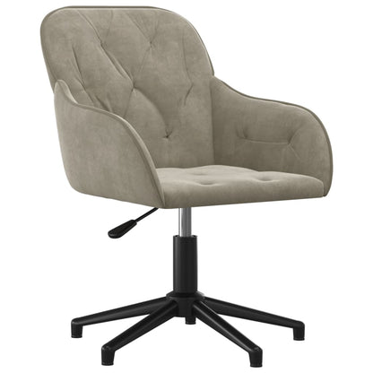 vidaXL Chaises de salle à manger pivotantes 2 pcs Gris clair Velours