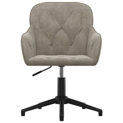 vidaXL Chaises de salle à manger pivotantes 2 pcs Gris clair Velours