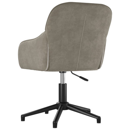 vidaXL Chaises de salle à manger pivotantes 2 pcs Gris clair Velours