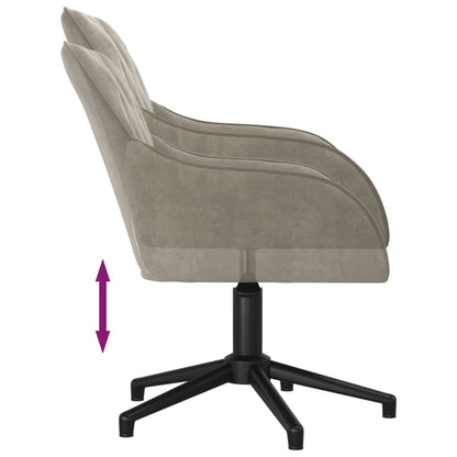 vidaXL Chaises de salle à manger pivotantes 2 pcs Gris clair Velours