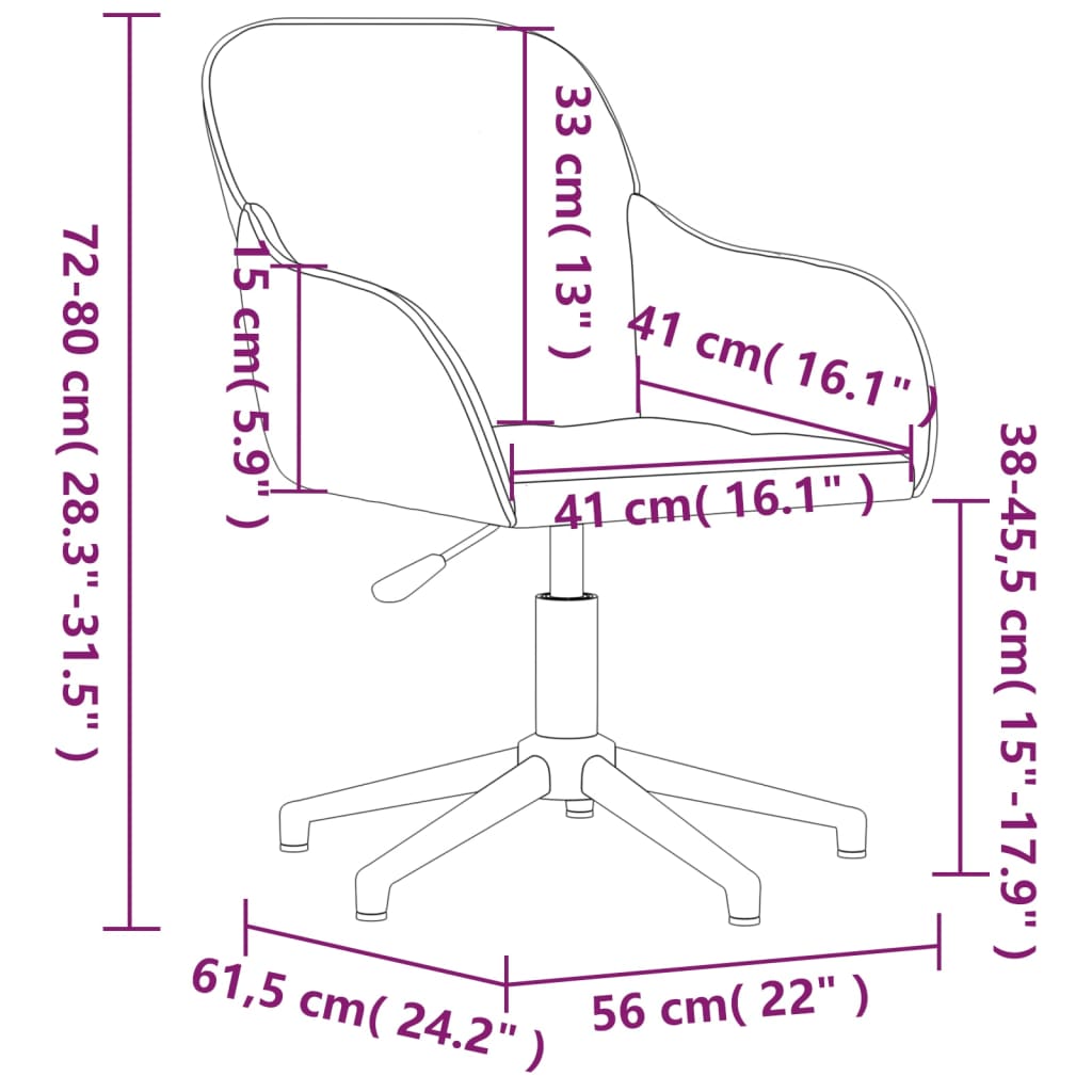 vidaXL Chaises de salle à manger pivotantes 2 pcs Gris clair Velours