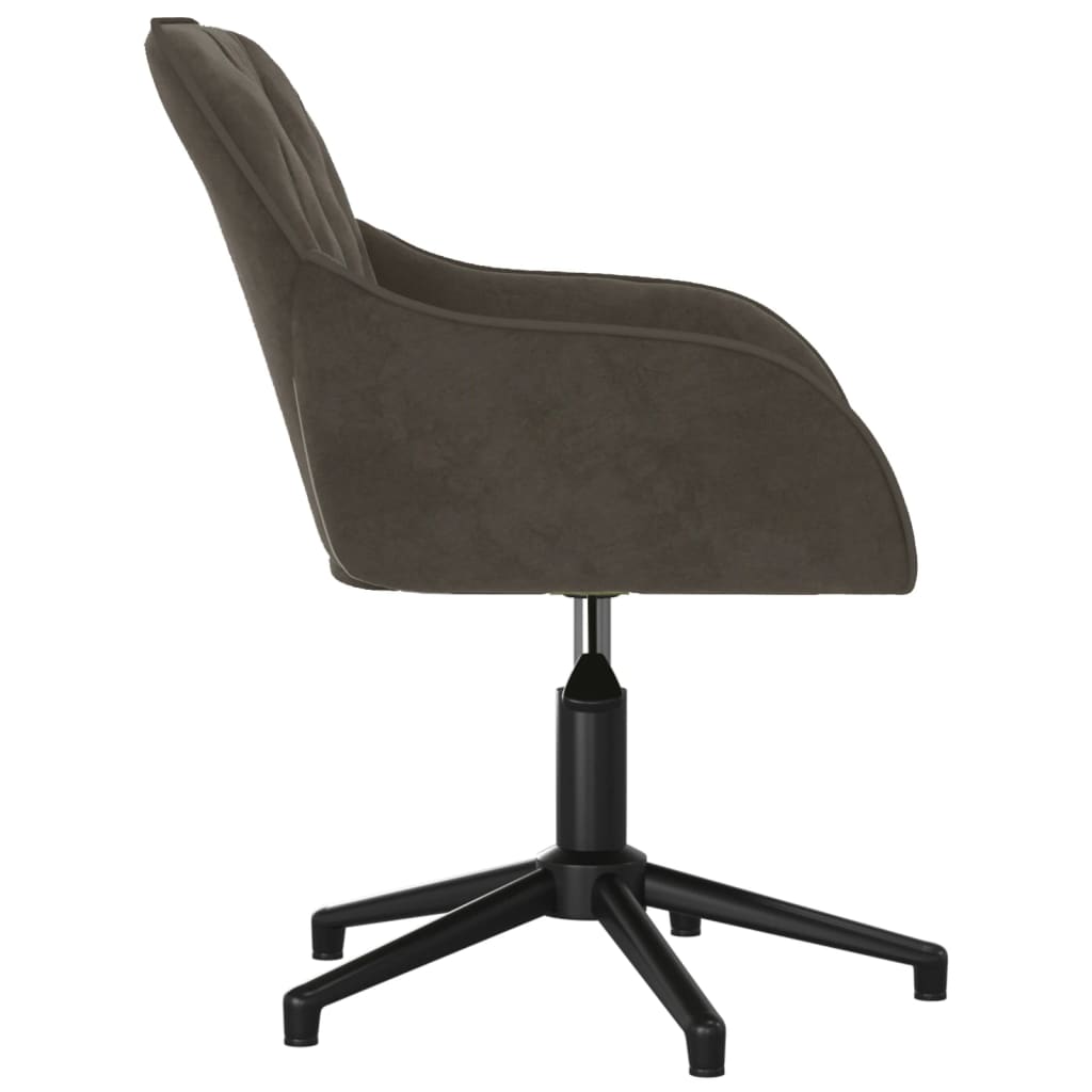vidaXL Chaises de salle à manger 2 pcs Pivotantes Gris foncé Velours
