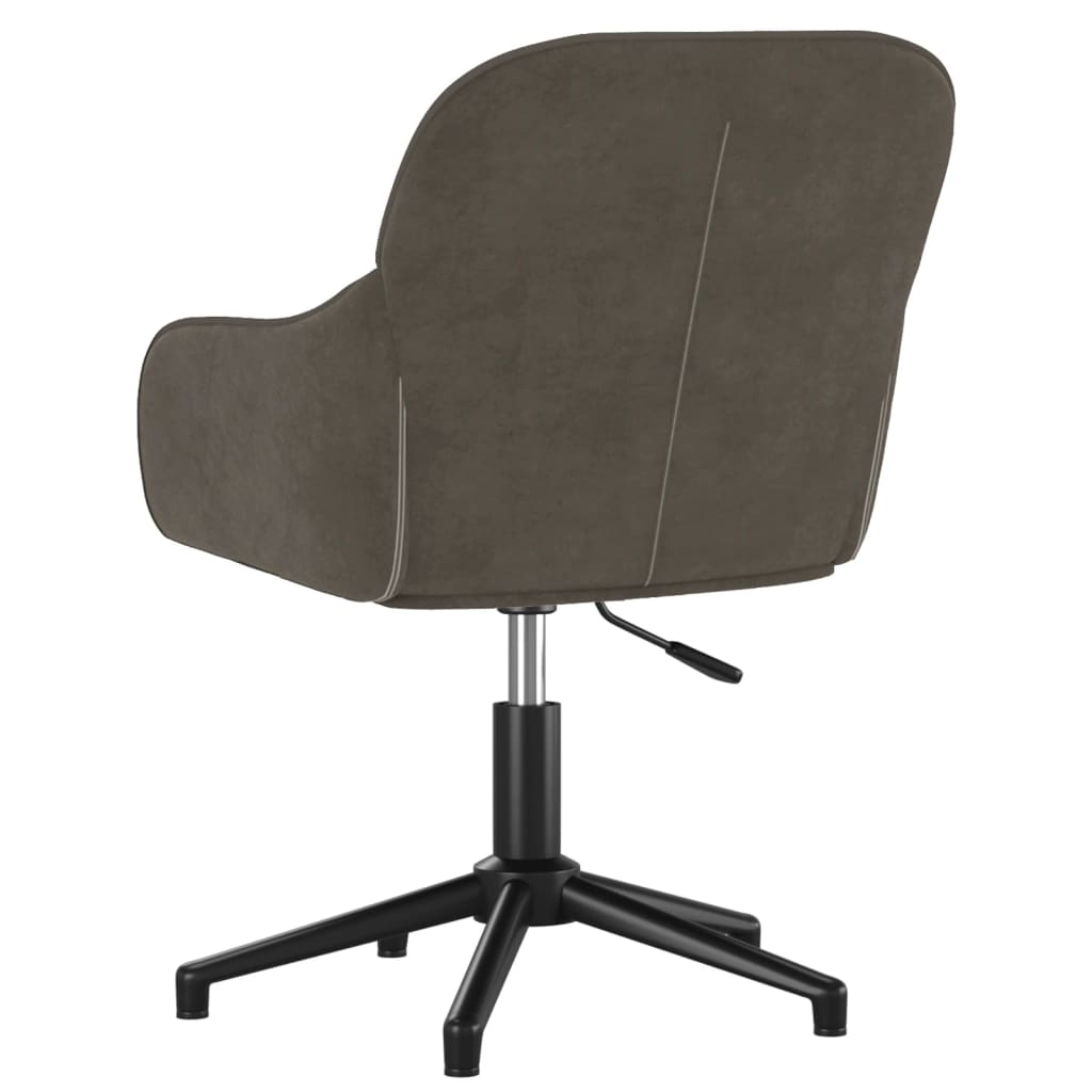 vidaXL Chaises de salle à manger 2 pcs Pivotantes Gris foncé Velours