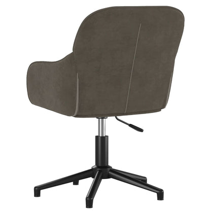 vidaXL Chaises de salle à manger 2 pcs Pivotantes Gris foncé Velours