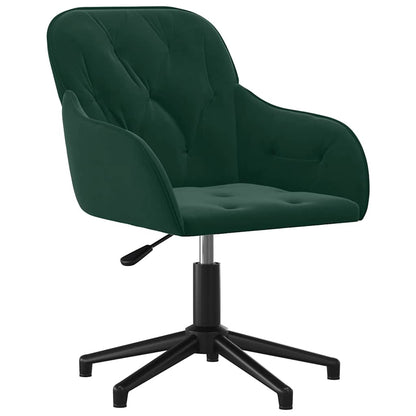 vidaXL Chaises de salle à manger pivotantes 2 pcs Vert foncé Velours