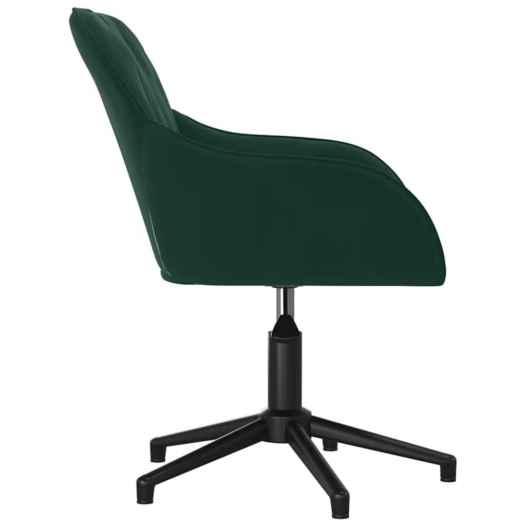 vidaXL Chaises de salle à manger pivotantes 2 pcs Vert foncé Velours