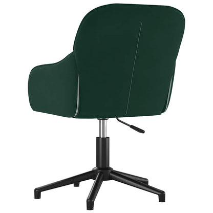vidaXL Chaises de salle à manger pivotantes 2 pcs Vert foncé Velours