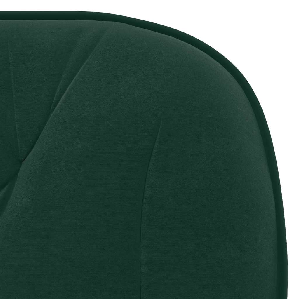 vidaXL Chaises de salle à manger pivotantes 2 pcs Vert foncé Velours