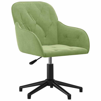 vidaXL Chaises de salle à manger pivotantes 2 pcs Vert clair Velours