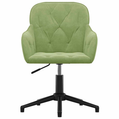 vidaXL Chaises de salle à manger pivotantes 2 pcs Vert clair Velours