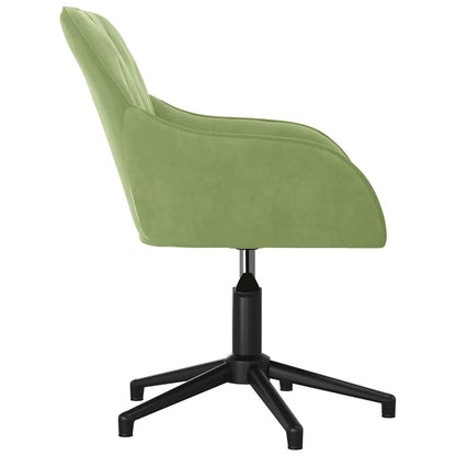vidaXL Chaises de salle à manger pivotantes 2 pcs Vert clair Velours