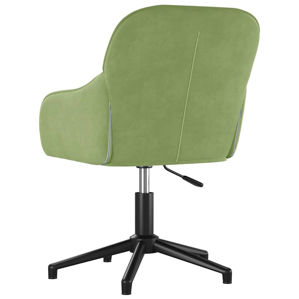 vidaXL Chaises de salle à manger pivotantes 2 pcs Vert clair Velours