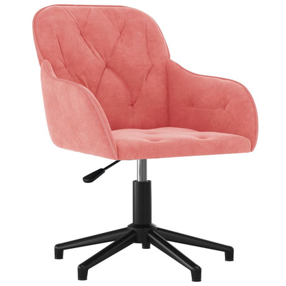 vidaXL Chaises de salle à manger 2 pcs Pivotantes Velours rose