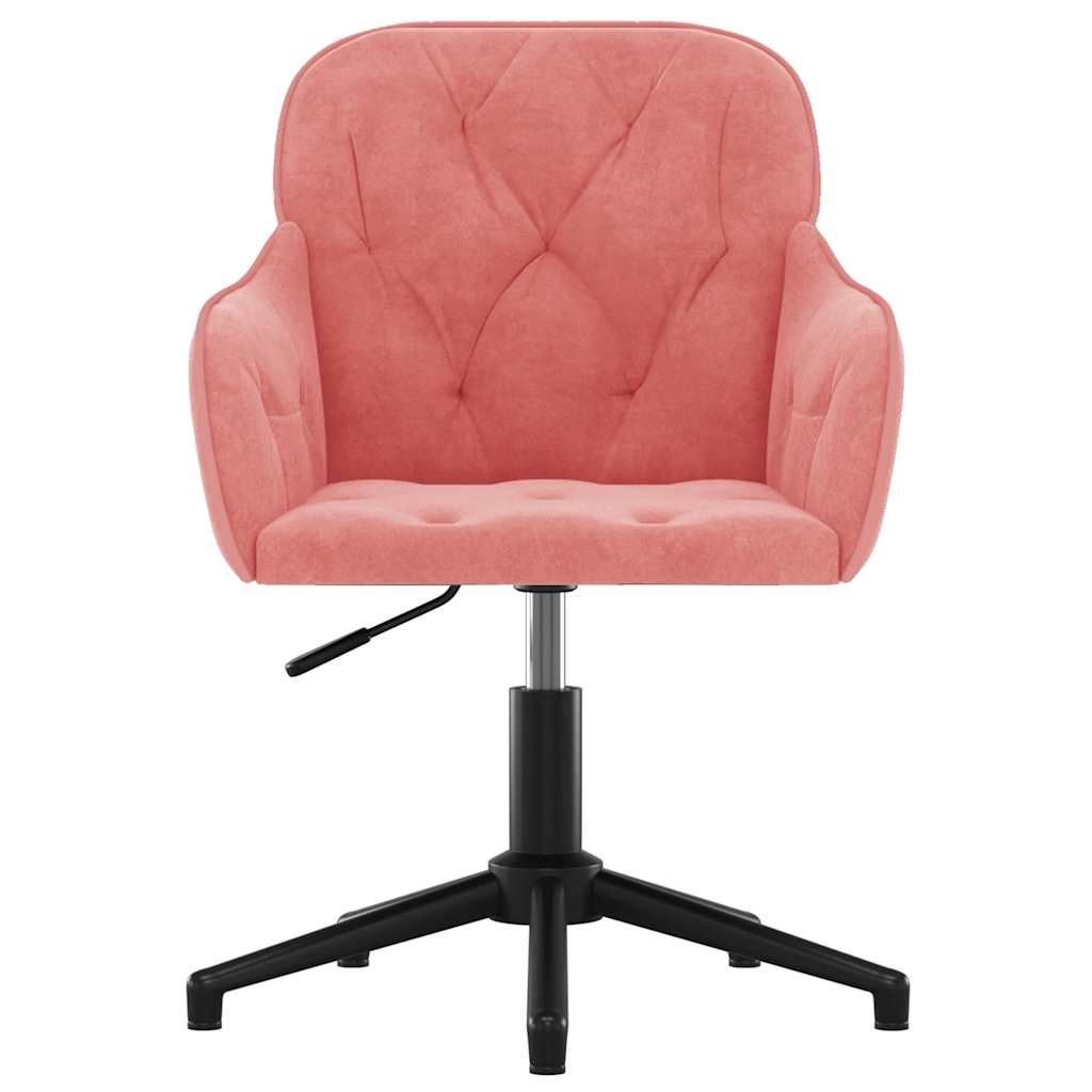 vidaXL Chaises de salle à manger 2 pcs Pivotantes Velours rose
