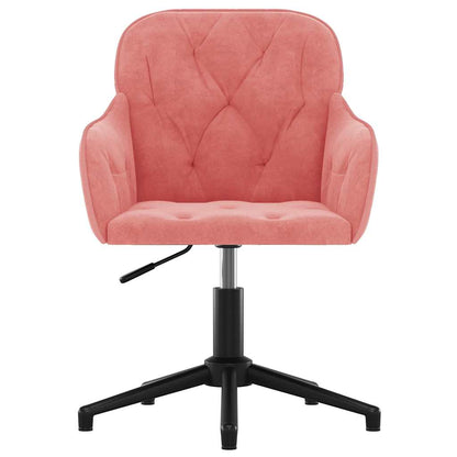 vidaXL Chaises de salle à manger 2 pcs Pivotantes Velours rose
