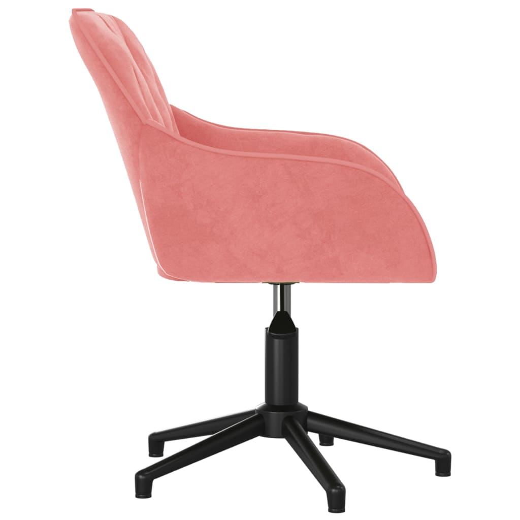 vidaXL Chaises de salle à manger 2 pcs Pivotantes Velours rose