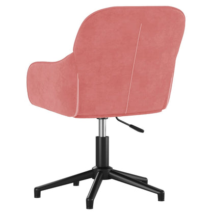 vidaXL Chaises de salle à manger 2 pcs Pivotantes Velours rose