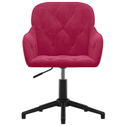 vidaXL Chaises de salle à manger pivotantes 2 pcs Velours rouge bordeaux
