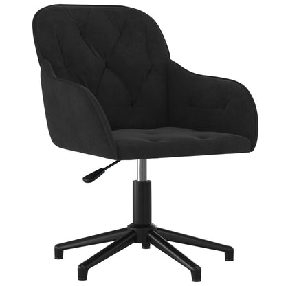 vidaXL Chaises de salle à manger pivotantes 2 pcs Velours noir