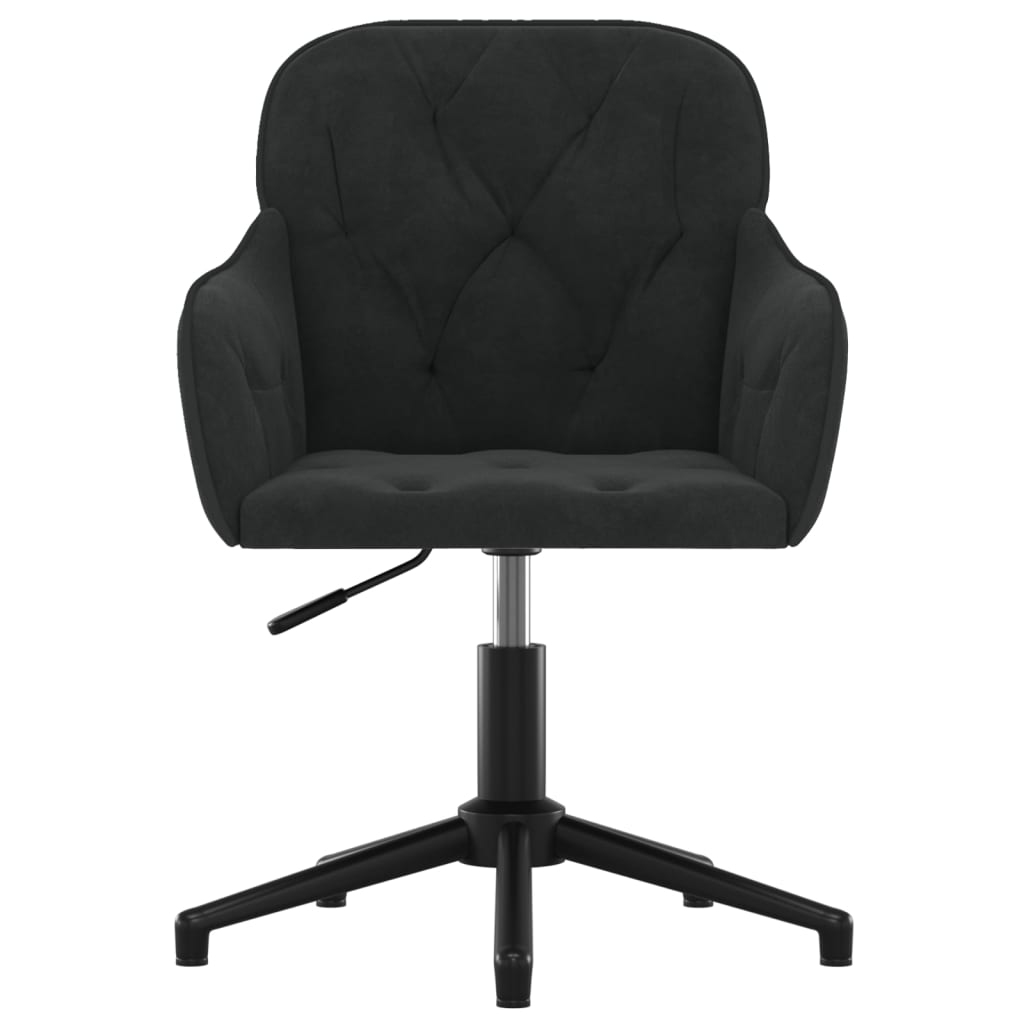vidaXL Chaises de salle à manger pivotantes 2 pcs Velours noir