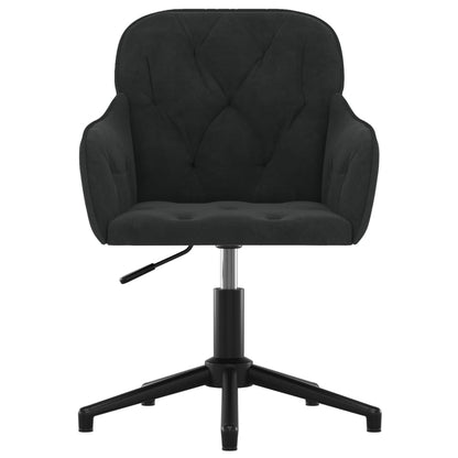 vidaXL Chaises de salle à manger pivotantes 2 pcs Velours noir