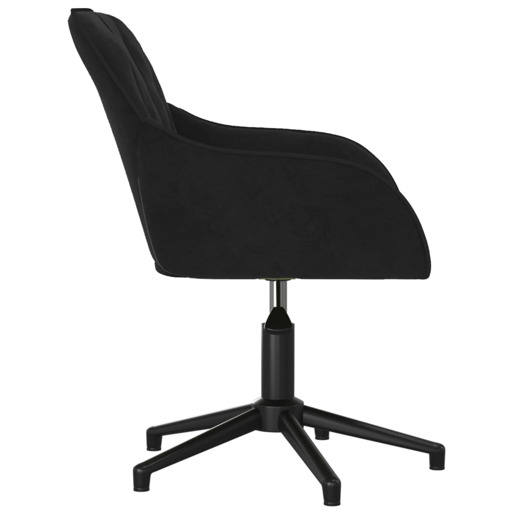 vidaXL Chaises de salle à manger pivotantes 2 pcs Velours noir