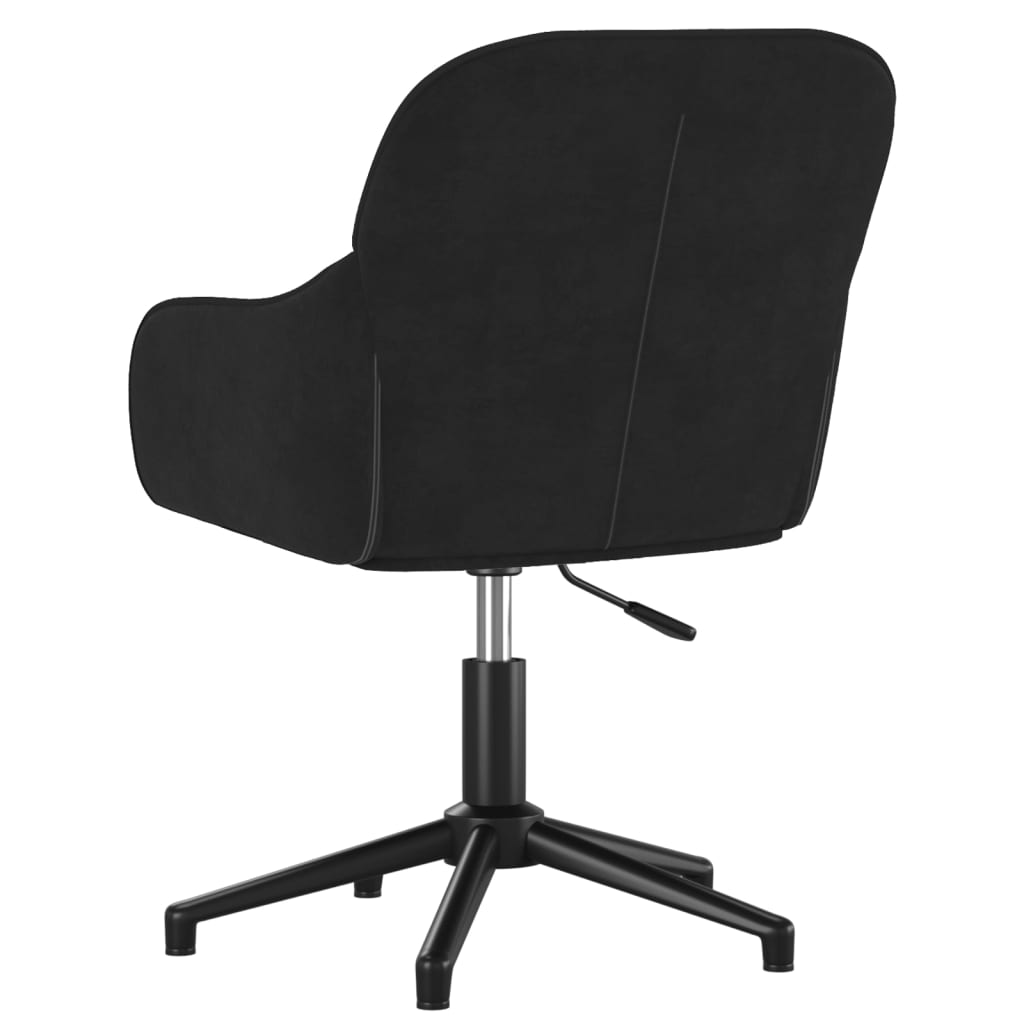vidaXL Chaises de salle à manger pivotantes 2 pcs Velours noir