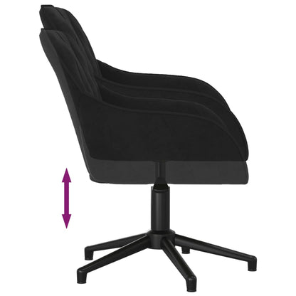 vidaXL Chaises de salle à manger pivotantes 2 pcs Velours noir