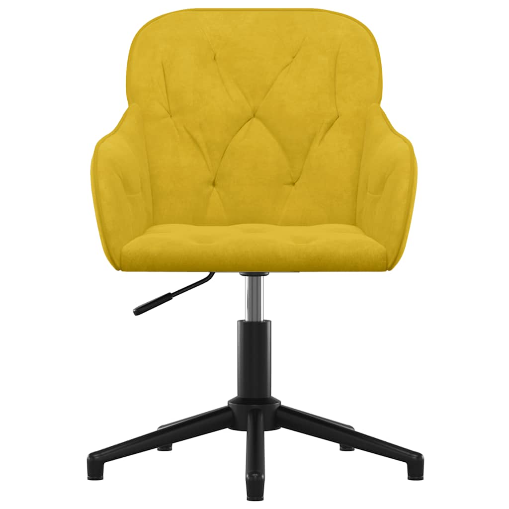 vidaXL Chaises de salle à manger pivotantes 2 pcs Velours Jaune