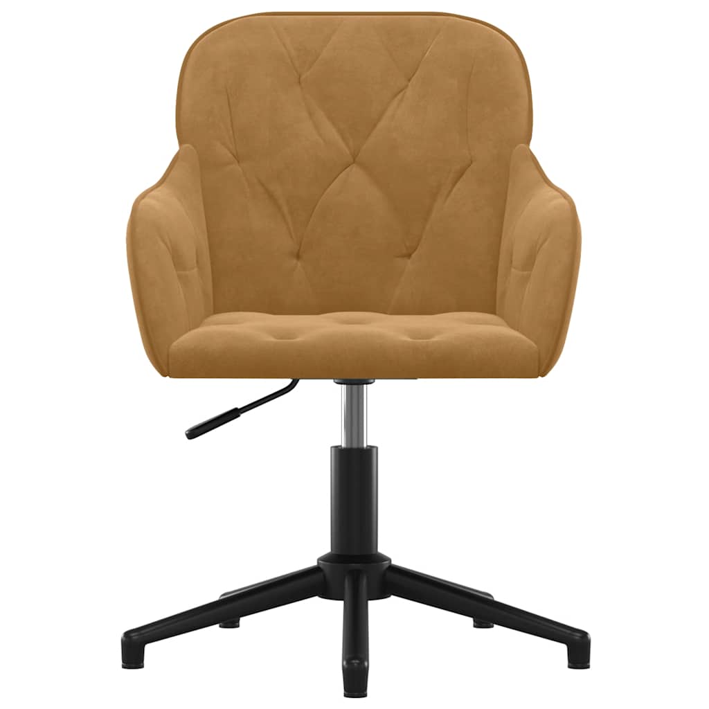 vidaXL Chaises de salle à manger pivotantes 2 pcs Velours marron