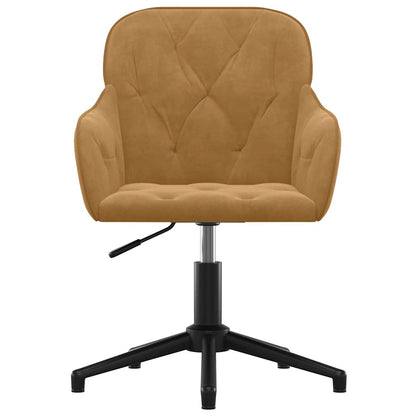 vidaXL Chaises de salle à manger pivotantes 2 pcs Velours marron