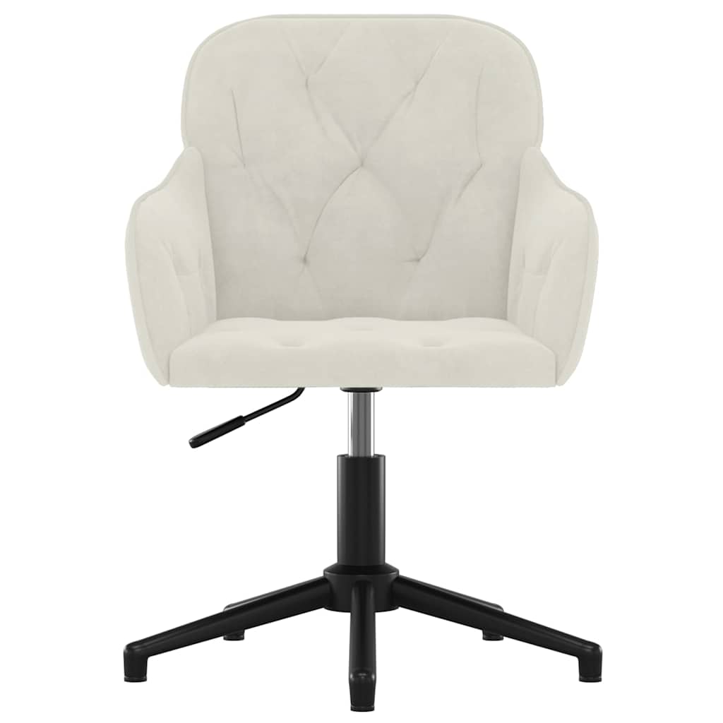 vidaXL Esszimmerstühle 2 Stk. Drehbar Creme Samt