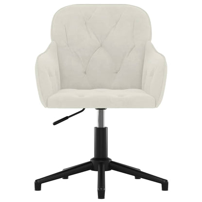 vidaXL Esszimmerstühle 2 Stk. Drehbar Creme Samt