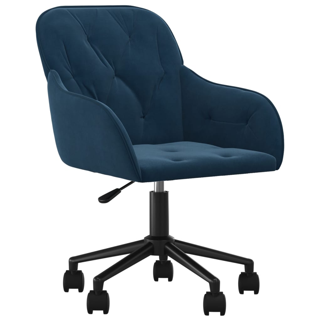 vidaXL Chaises de salle à manger pivotantes 2 pcs Velours bleu