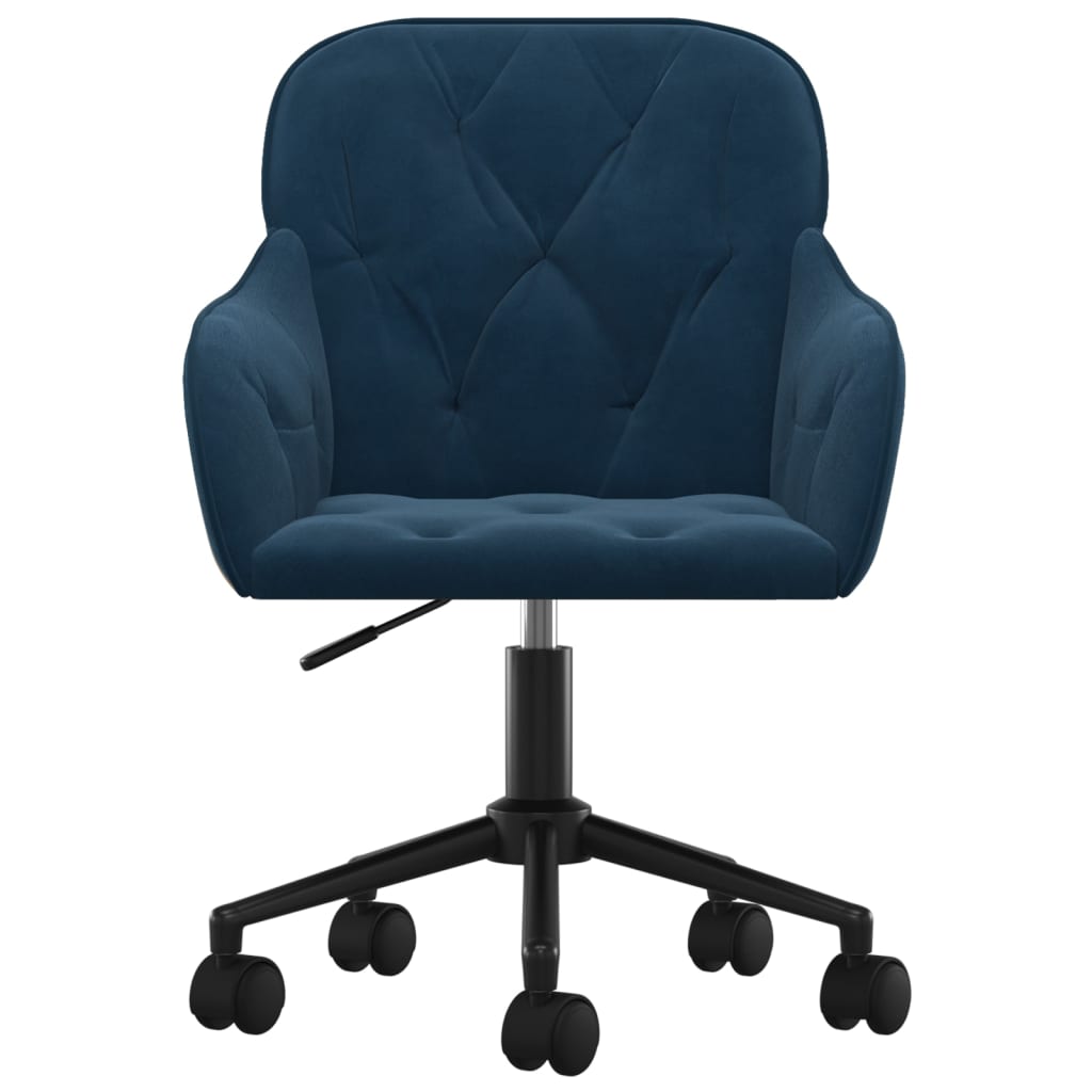 vidaXL Chaises de salle à manger pivotantes 2 pcs Velours bleu