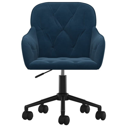 vidaXL Chaises de salle à manger pivotantes 2 pcs Velours bleu