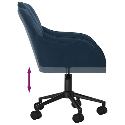 vidaXL Chaises de salle à manger pivotantes 2 pcs Velours bleu