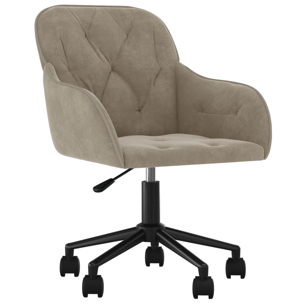 vidaXL Chaises de salle à manger pivotantes 2 pcs Gris clair Velours