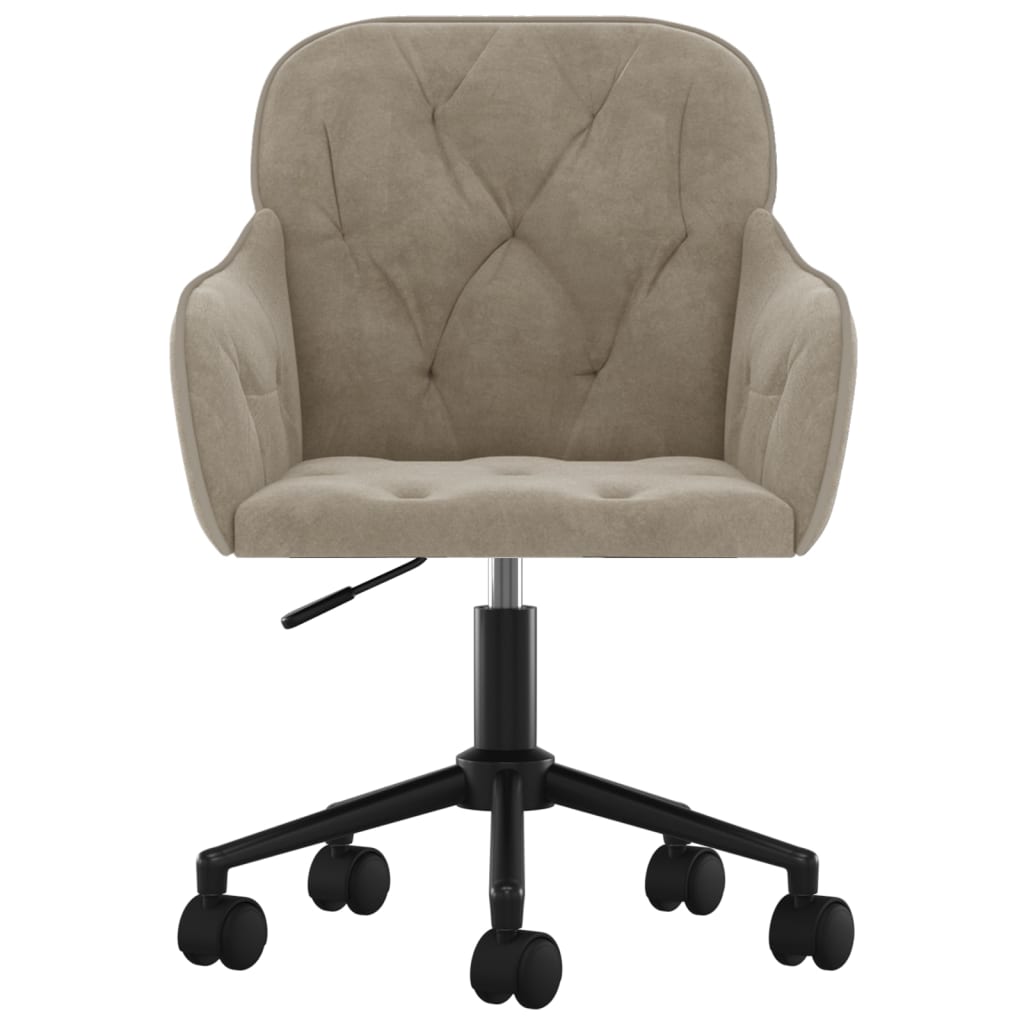 vidaXL Chaises de salle à manger pivotantes 2 pcs Gris clair Velours