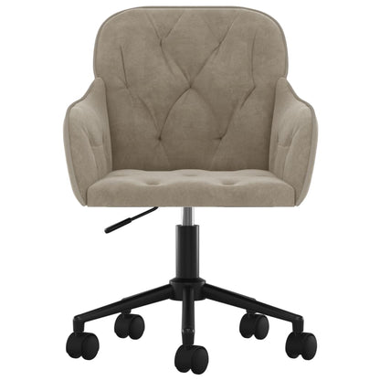 vidaXL Chaises de salle à manger pivotantes 2 pcs Gris clair Velours