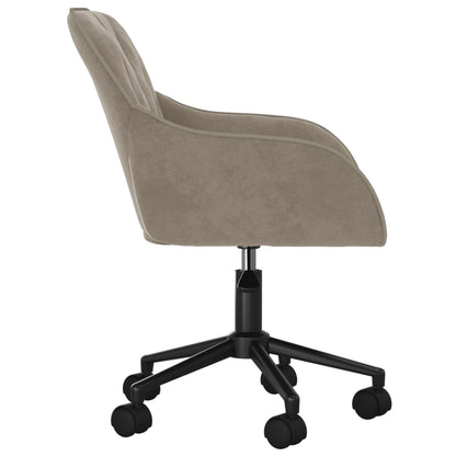 vidaXL Chaises de salle à manger pivotantes 2 pcs Gris clair Velours