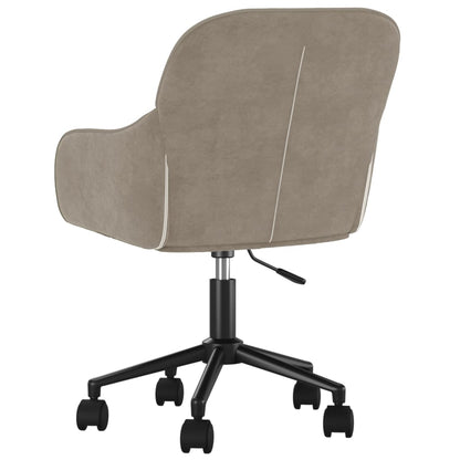 vidaXL Chaises de salle à manger pivotantes 2 pcs Gris clair Velours