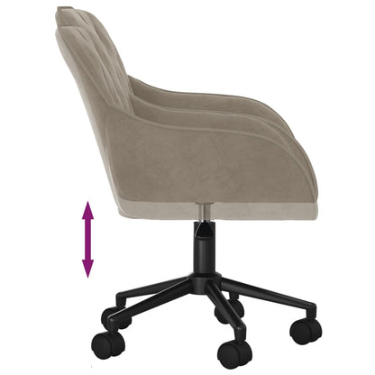 vidaXL Chaises de salle à manger pivotantes 2 pcs Gris clair Velours