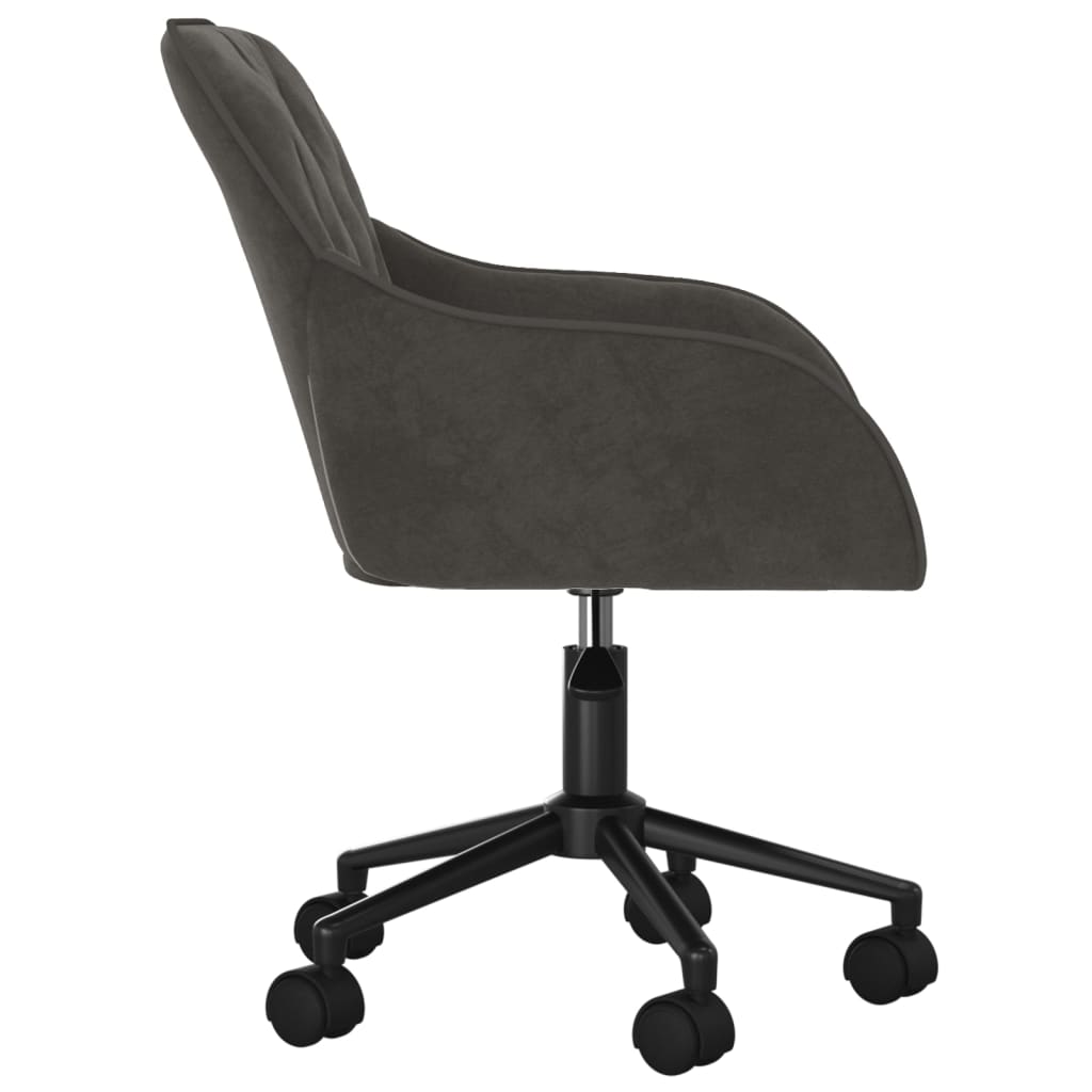 vidaXL Chaises de salle à manger 2 pcs Pivotantes Gris foncé Velours