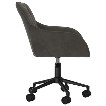 vidaXL Chaises de salle à manger 2 pcs Pivotantes Gris foncé Velours