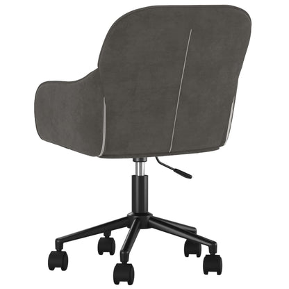 vidaXL Chaises de salle à manger 2 pcs Pivotantes Gris foncé Velours