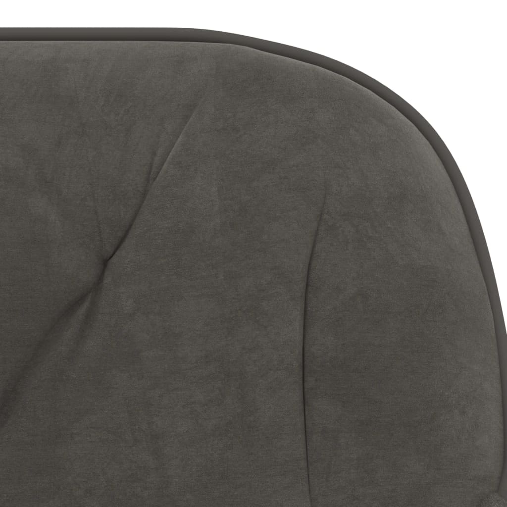 vidaXL Chaises de salle à manger 2 pcs Pivotantes Gris foncé Velours