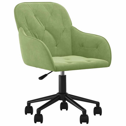 vidaXL Chaises de salle à manger pivotantes 2 pcs Vert clair Velours