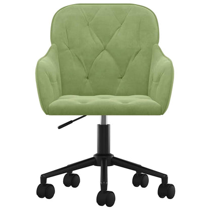 vidaXL Chaises de salle à manger pivotantes 2 pcs Vert clair Velours