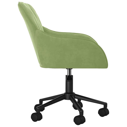 vidaXL Chaises de salle à manger pivotantes 2 pcs Vert clair Velours